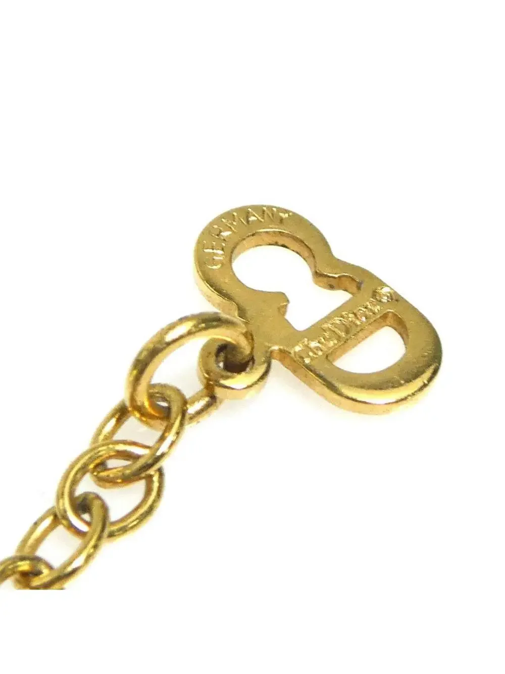 Auth Christian Dior Necklace Gold Metal #302997C11B